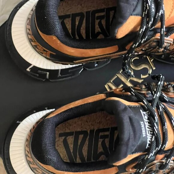 Versace Sneaker Vitello Stampa Dalmata Mix Material - Picture 9 of 12